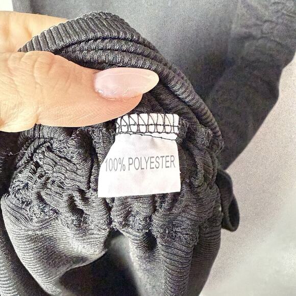 Romwe Black Dress Sleeveless Adjustable String Ruched Sides Size M - Picture 7 of 10